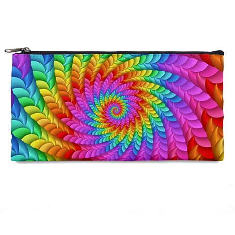 Psychedelic Rainbow Spiral Pencil Case from ArtsNow.com Front