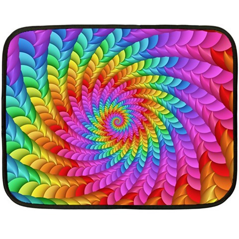 Psychedelic Rainbow Spiral Double Sided Fleece Blanket (Mini) from ArtsNow.com 35 x27  Blanket Back