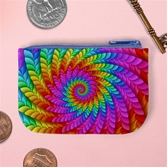 Psychedelic Rainbow Spiral Mini Coin Purse from ArtsNow.com Back