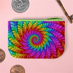 Psychedelic Rainbow Spiral Mini Coin Purse from ArtsNow.com Back