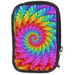 Psychedelic Rainbow Spiral Compact Camera Leather Case