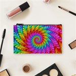 Psychedelic Rainbow Spiral Cosmetic Bag (Small)