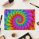 Psychedelic Rainbow Spiral Cosmetic Bag (Large)