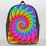 Psychedelic Rainbow Spiral School Bag (Large)