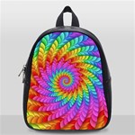 Psychedelic Rainbow Spiral School Bag (Small)