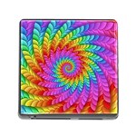 Psychedelic Rainbow Spiral Memory Card Reader (Square)