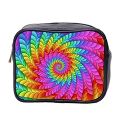 Psychedelic Rainbow Spiral Mini Toiletries Bag (Two Sides) from ArtsNow.com Front