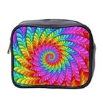 Psychedelic Rainbow Spiral Mini Toiletries Bag (Two Sides)