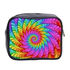 Psychedelic Rainbow Spiral Mini Toiletries Bag (Two Sides) from ArtsNow.com Back