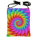 Psychedelic Rainbow Spiral Shoulder Sling Bag