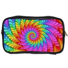 Psychedelic Rainbow Spiral Toiletries Bag (Two Sides) from ArtsNow.com Front