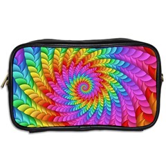 Psychedelic Rainbow Spiral Toiletries Bag (Two Sides) from ArtsNow.com Back