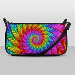 Psychedelic Rainbow Spiral Shoulder Clutch Bag