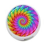 Psychedelic Rainbow Spiral 4-Port USB Hub (Two Sides)