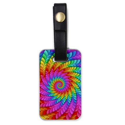 Psychedelic Rainbow Spiral Luggage Tag (one side) from ArtsNow.com Front