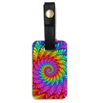 Psychedelic Rainbow Spiral Luggage Tag (one side)