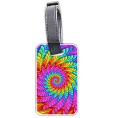 Psychedelic Rainbow Spiral Luggage Tag (two sides) from ArtsNow.com Front