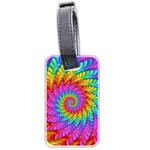 Psychedelic Rainbow Spiral Luggage Tag (two sides)