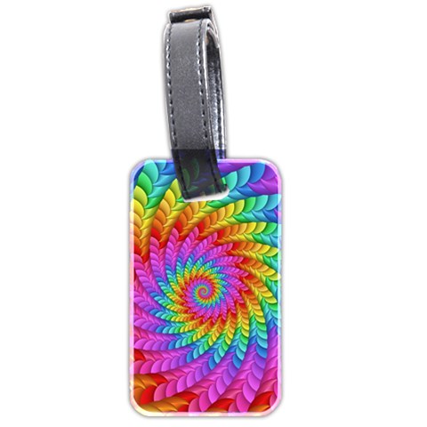 Psychedelic Rainbow Spiral Luggage Tag (two sides) from ArtsNow.com Back