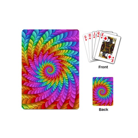 Psychedelic Rainbow Spiral Playing Cards (Mini) from ArtsNow.com Back