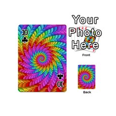 Psychedelic Rainbow Spiral Playing Cards 54 (Mini) from ArtsNow.com Front - Club10