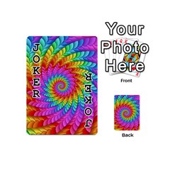 Psychedelic Rainbow Spiral Playing Cards 54 (Mini) from ArtsNow.com Front - Joker1