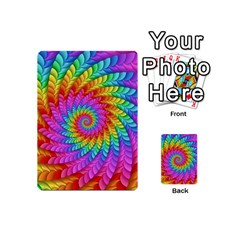 Psychedelic Rainbow Spiral Playing Cards 54 (Mini) from ArtsNow.com Back