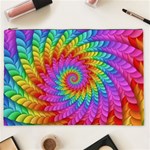 Psychedelic Rainbow Spiral Cosmetic Bag (XXL)