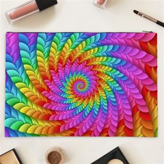 Psychedelic Rainbow Spiral Cosmetic Bag (XXL) from ArtsNow.com Back