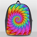 Psychedelic Rainbow Spiral School Bag (XL)