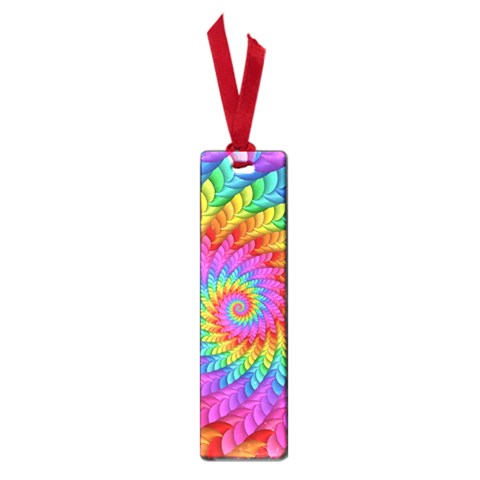 Psychedelic Rainbow Spiral Small Book Mark from ArtsNow.com Front