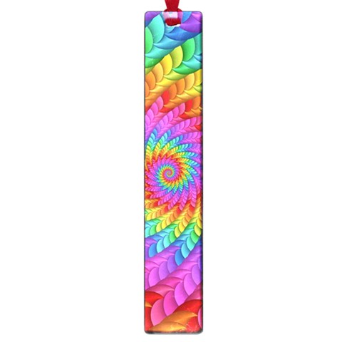 Psychedelic Rainbow Spiral Large Book Mark from ArtsNow.com Front