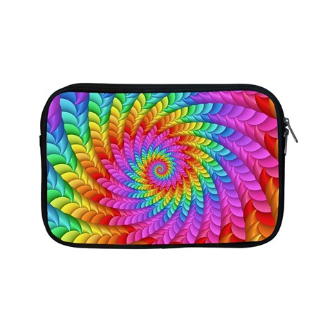 Psychedelic Rainbow Spiral Apple iPad Mini Zipper Case from ArtsNow.com Front