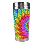 Psychedelic Rainbow Spiral Stainless Steel Travel Tumbler