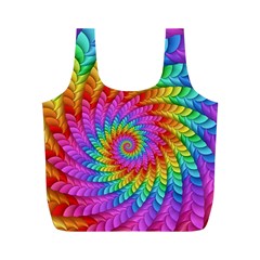 Psychedelic Rainbow Spiral Full Print Recycle Bag (M) from ArtsNow.com Front