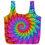 Psychedelic Rainbow Spiral Full Print Recycle Bag (XL)