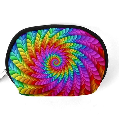 Psychedelic Rainbow Spiral Accessory Pouch (Medium) from ArtsNow.com Back