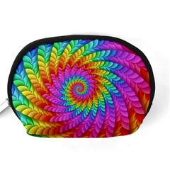 Psychedelic Rainbow Spiral Accessory Pouch (Medium) from ArtsNow.com Back