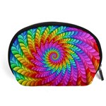 Psychedelic Rainbow Spiral Accessory Pouch (Large)