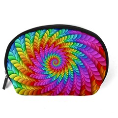 Psychedelic Rainbow Spiral Accessory Pouch (Large) from ArtsNow.com Back