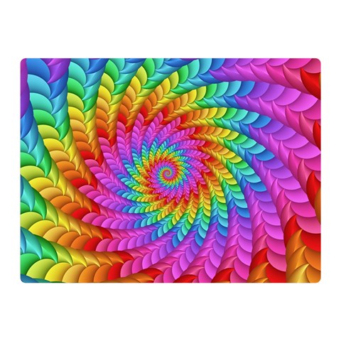 Psychedelic Rainbow Spiral Double Sided Flano Blanket (Mini) from ArtsNow.com 35 x27  Blanket Front