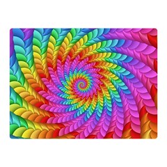 Psychedelic Rainbow Spiral Double Sided Flano Blanket (Mini) from ArtsNow.com 35 x27  Blanket Front