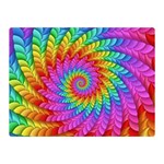 Psychedelic Rainbow Spiral Double Sided Flano Blanket (Mini)