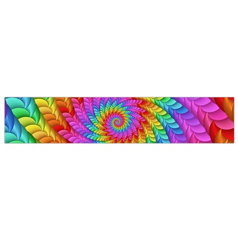 Psychedelic Rainbow Spiral Flano Scarf (Small) from ArtsNow.com Front