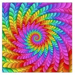 Psychedelic Rainbow Spiral Large Satin Scarf (Square)