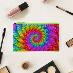 Psychedelic Rainbow Spiral Cosmetic Bag (XS) from ArtsNow.com Front