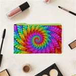 Psychedelic Rainbow Spiral Cosmetic Bag (XS)