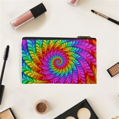 Psychedelic Rainbow Spiral Cosmetic Bag (XS) from ArtsNow.com Back