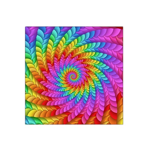 Psychedelic Rainbow Spiral Satin Bandana Scarf from ArtsNow.com Front