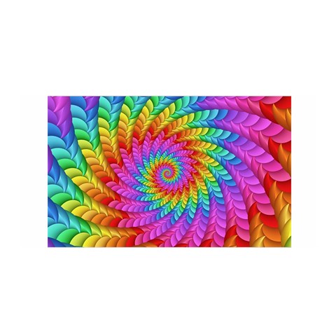 Psychedelic Rainbow Spiral Satin Wrap from ArtsNow.com Front